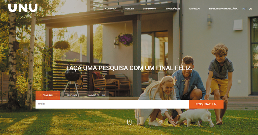 Grupo NBrand - Media - UNU Rede Imobiliária lança novo website com novas funcionalidades
